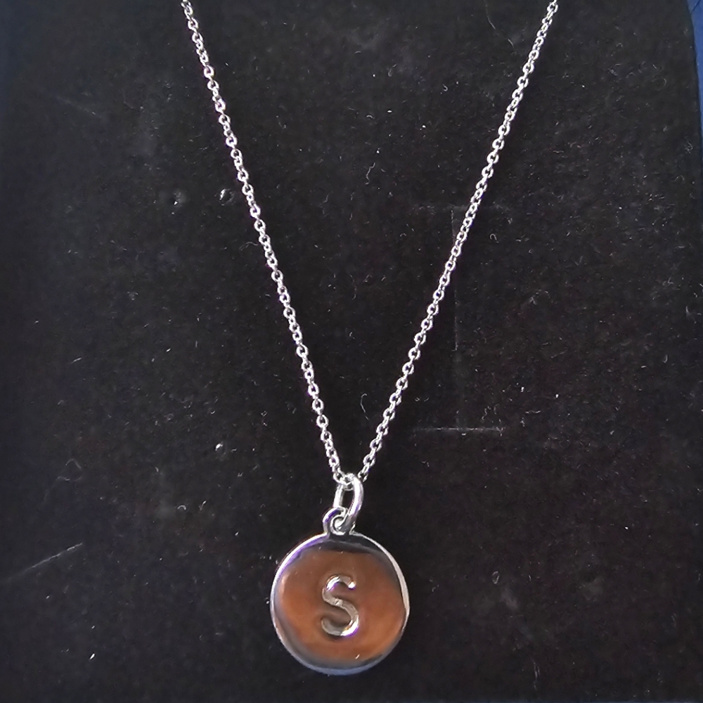 Kate Spade "S" Intial Silver Necklace